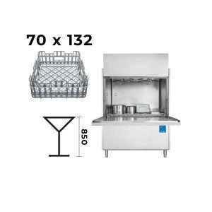 Lavaoggetti elettronica con cestello 70x132 completa di dosatore detergente e brillantante