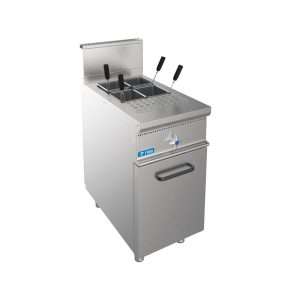 Cuocipasta professionale a gas su mobile con vasca singola da 28 lt