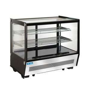 Vetrina refrigerata da banco capacità 130 lt con vetro dritto