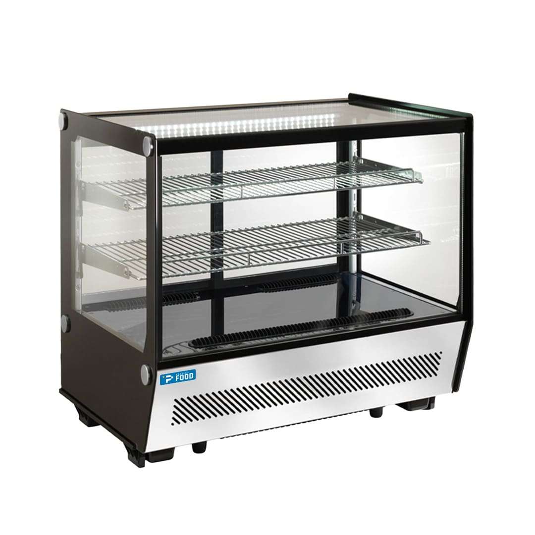 Vetrina refrigerata da banco capacità 130 lt con vetro dritto