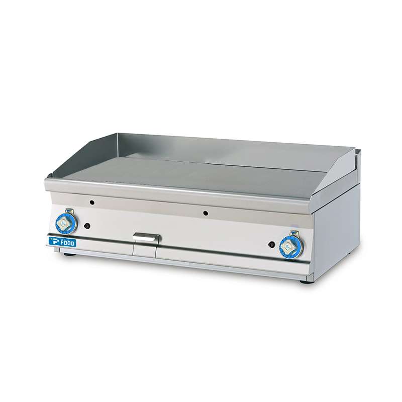 Fry-Top professionale da banco elettrico con piastra doppia XL liscia