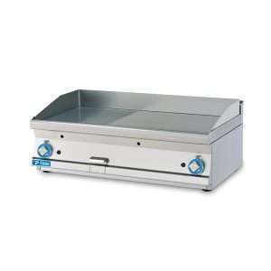 Fry-Top professionale da banco elettrico con piastra doppia XL ⅔ liscia + ⅓ rigata