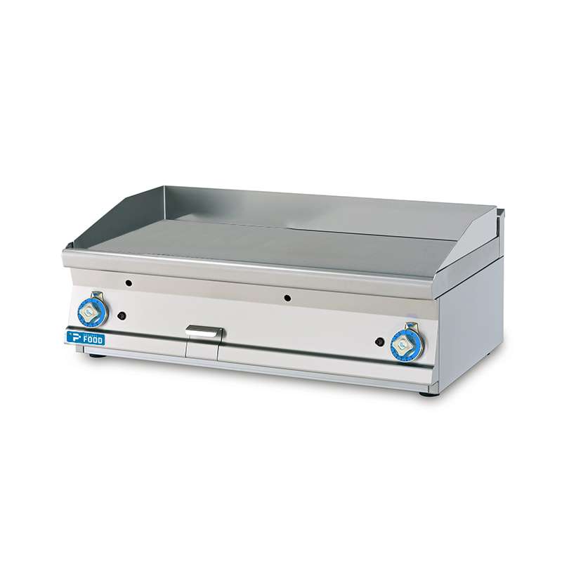Fry-Top professionale da banco a gas con piastra doppia XL liscia