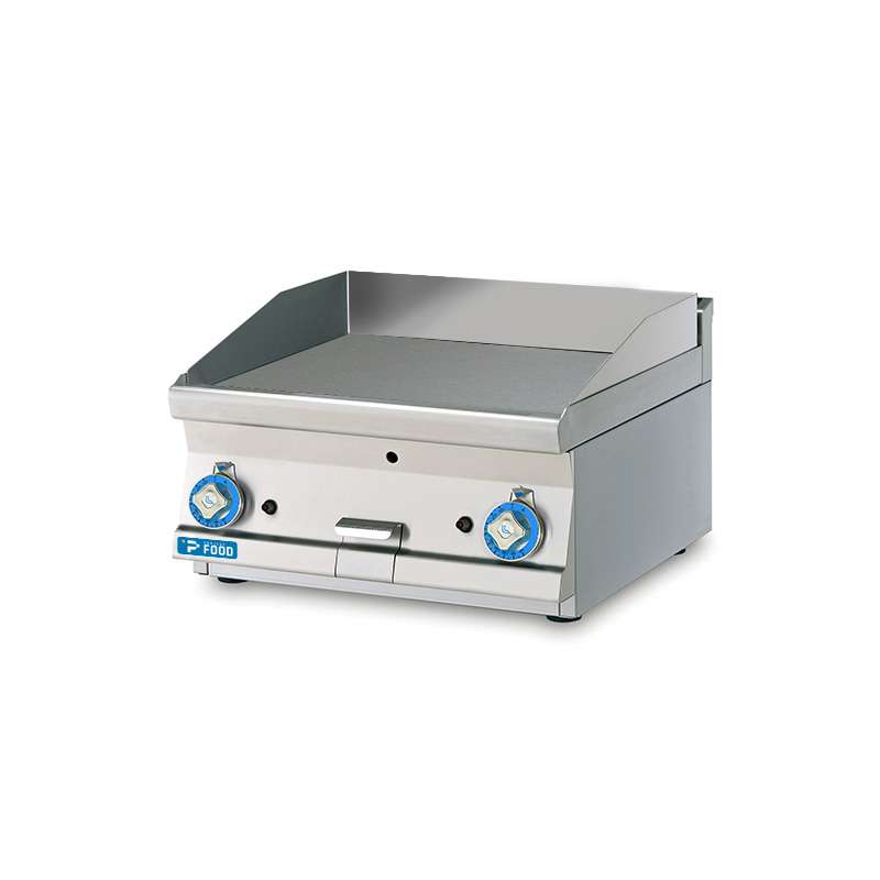Fry-Top professionale da banco elettrico con piastra doppia liscia