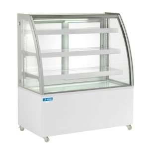 Vetrina espositiva orizzontale ventilata temp +2°C a +8°C L1225xP680xH1420 mm - linea GAMMA