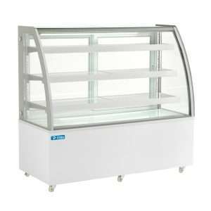 Vetrina espositiva orizzontale ventilata temp +2°C a +8°C L1525xP680xH1420 mm - linea GAMMA