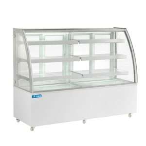 Vetrina espositiva orizzontale ventilata temp +2°C a +8°C L1825xP680xH1420 mm - linea GAMMA