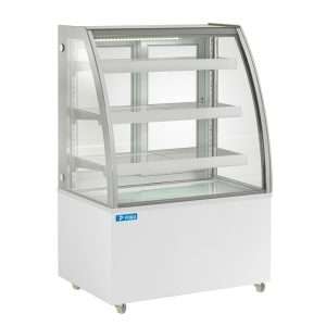 Vetrina espositiva orizzontale ventilata temp +2°C a +8°C L925xP680xH1420 mm - linea GAMMA