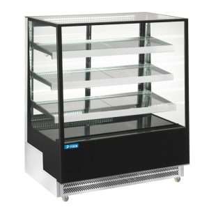 Vetrina espositiva orizzontale ventilata temp +2°C a +8°C L1200xP805xH1445 mm - linea ZETA