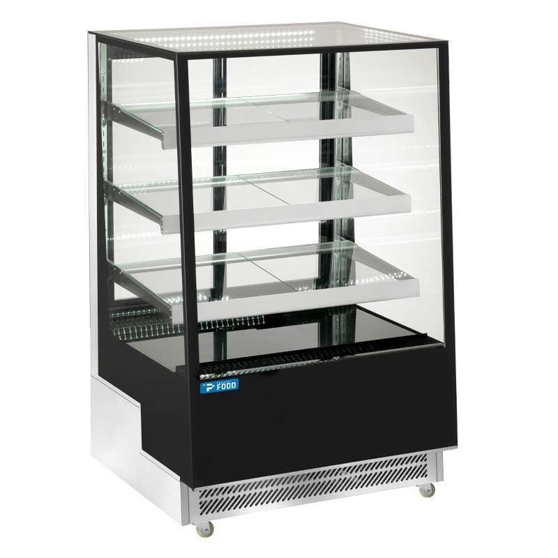 Vetrina espositiva orizzontale ventilata temp +2°C a +8°C L900xP805xH1445 mm - linea ZETA