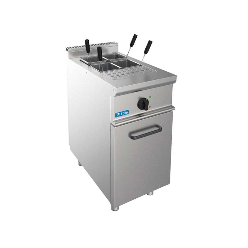 Cuocipasta professionale elettrico su mobile con vasca singola da 28 lt