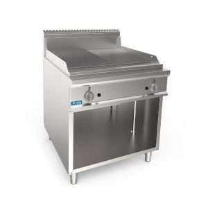 PFB9FRY2LRG Fry-Top professionale a gas con piastra doppia