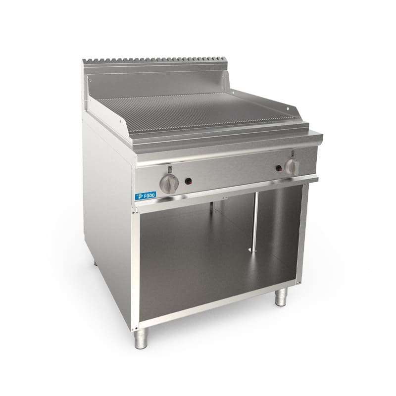 PFB9FRY2RG Fry-Top professionale a gas con piastra doppia rigata
