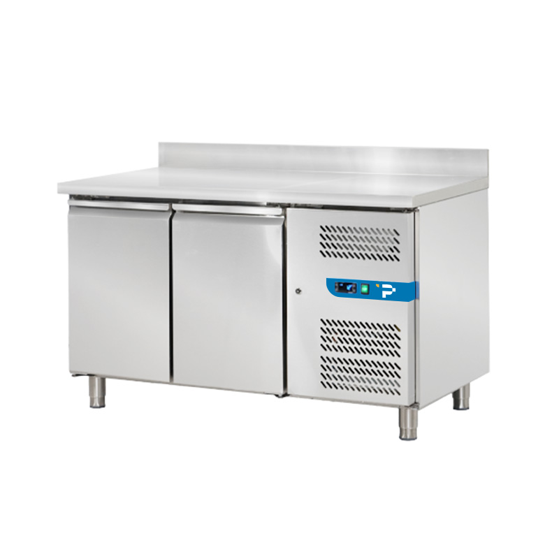 Tavolo refrigerato con n° 2 porte GN 1/1 con alzatina