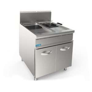 PFP9FRG2V17 Friggitrice professionale a gas su mobile con doppia vasca
