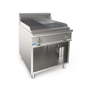 PFP9FRY2LRCE Fry-Top professionale elettrico con piastra cromata doppia