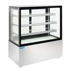 Vetrina espositiva orizzontale ventilata temp +2°C a +8°C L1240xP688xH1410 mm - linea BETA