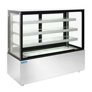 Vetrina espositiva orizzontale ventilata temp +2°C a +8°C L1540xP688xH1410 mm - linea BETA