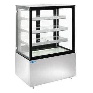 Vetrina espositiva orizzontale ventilata temp +2°C a +8°C L940xP688xH1410 mm - linea BETA