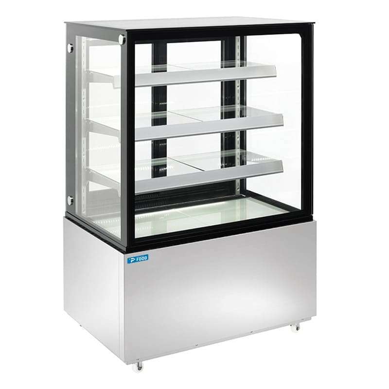 Vetrina espositiva orizzontale ventilata temp +2°C a +8°C L940xP688xH1410 mm - linea BETA