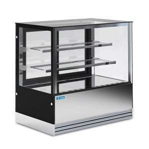 Vetrina espositiva orizzontale ventilata temp +2°C a +10°C L1200xP740xH1200 mm - linea OMEGA