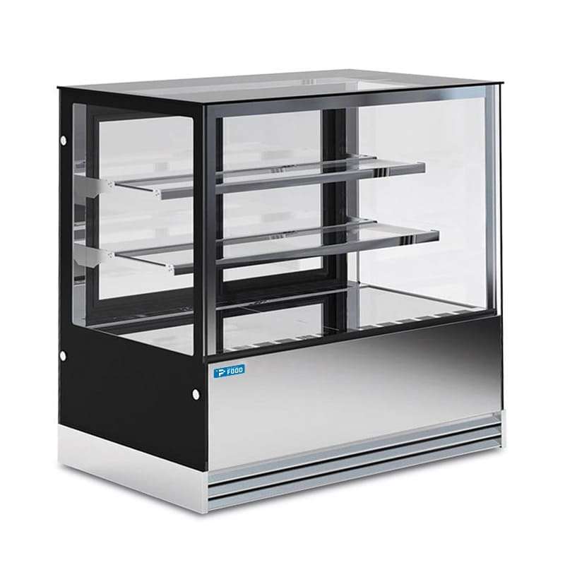 Vetrina espositiva orizzontale ventilata temp +2°C a +10°C L1200xP740xH1200 mm - linea OMEGA