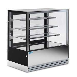 Vetrina espositiva orizzontale ventilata temp +2°C a +10°C L1200xP740xH1300 mm - linea OMEGA