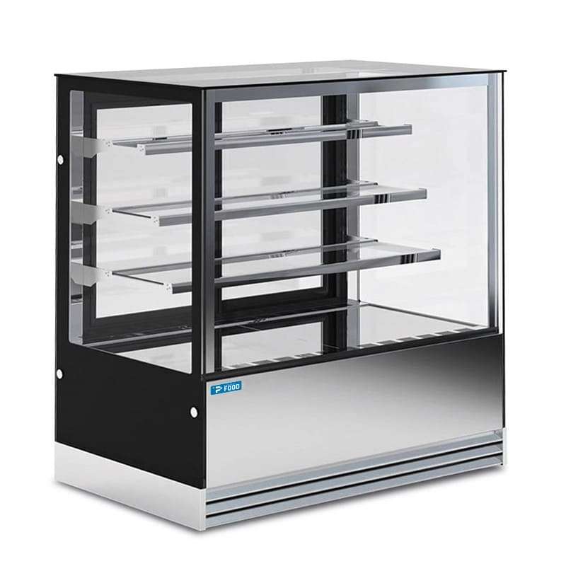 Vetrina espositiva orizzontale ventilata temp +2°C a +10°C L1200xP740xH1300 mm - linea OMEGA