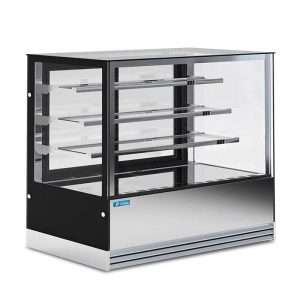 Vetrina espositiva orizzontale ventilata temp +2°C a +10°C L1500xP740xH1300 mm - linea OMEGA