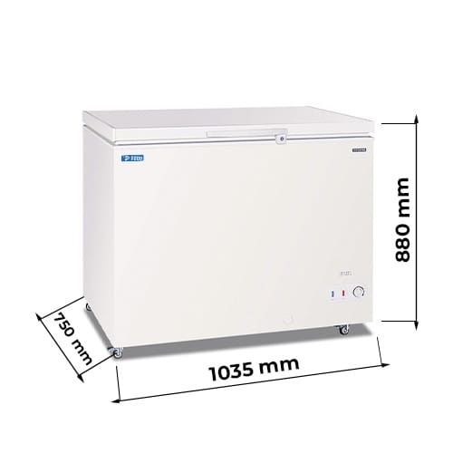 Congelatore a pozzetto con porta cieca temp da -10°C a -23°C - capacità 304 lt