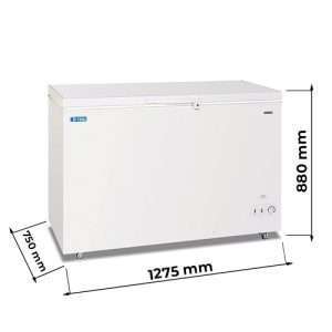 Congelatore a pozzetto con porta cieca temp da -10°C a -23°C - capacità 383 lt