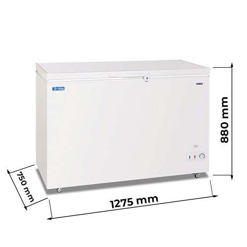 Congelatore a pozzetto con porta cieca temp da -10°C a -23°C - capacità 383 lt