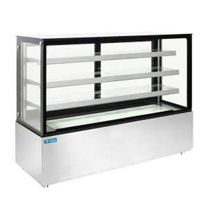 Vetrina espositiva orizzontale ventilata temp +2°C a +8°C L1840xP688xH1410 mm - linea BETA