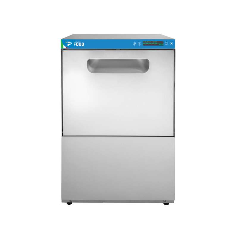 Lavastoviglie elettronica monofase con cestello 50x50 cm completa di dosatore detergente e brillantante