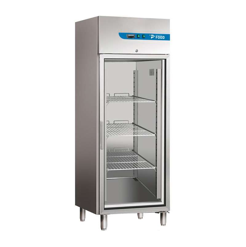 Armadio refrigerato ventilato full optional porta vetro capacità 700 lt temp. da +2°C a +8°C – classe B