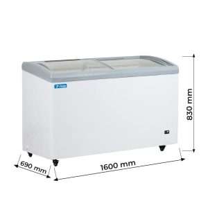 Congelatore a pozzetto con porte vetro