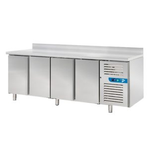 Tavolo refrigerato premium con n° 4 porte GN 1/1 con alzatina