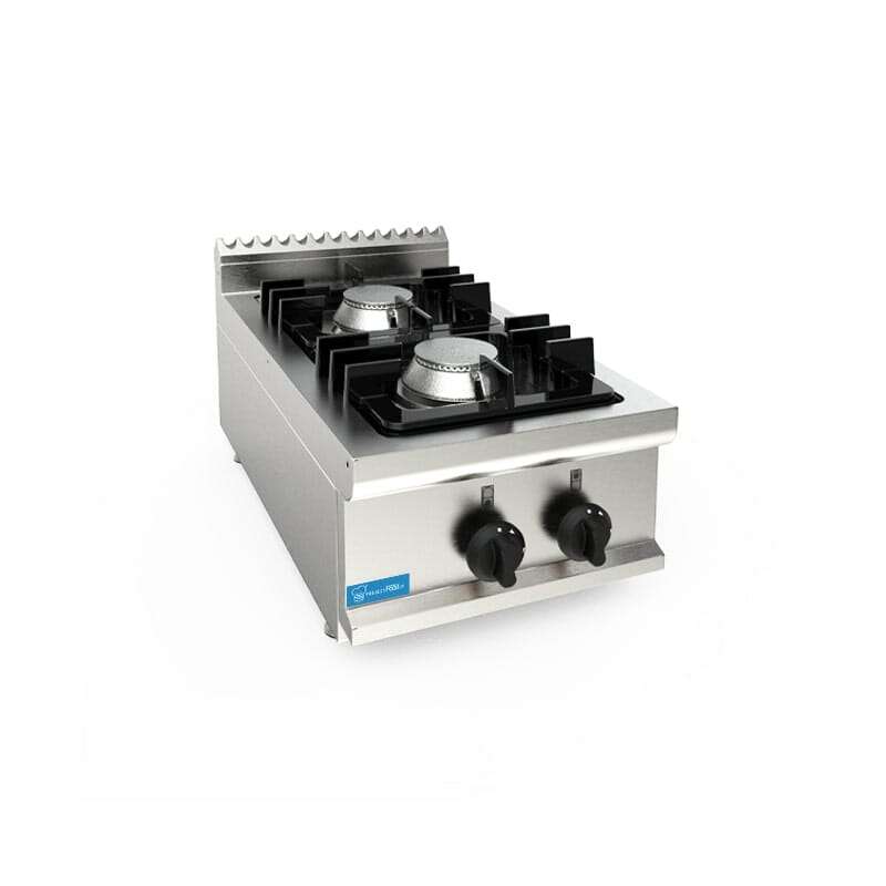 Piano cottura da banco a gas 2 fuochi PFBP7PC2F