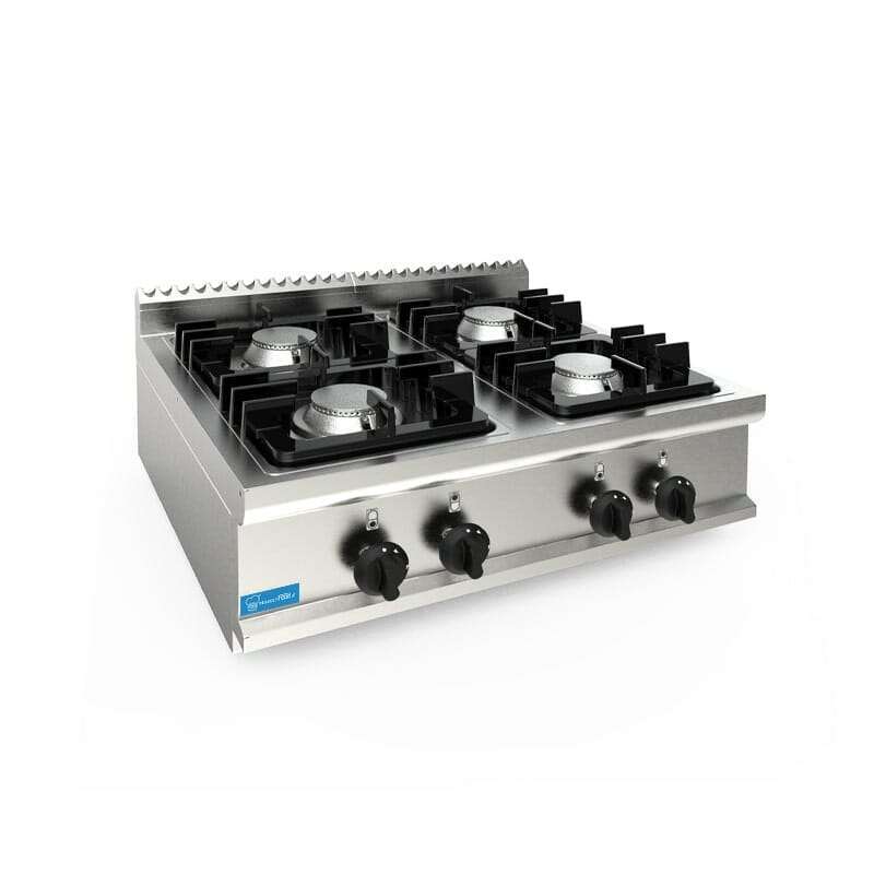 Piano cottura da banco a gas 4 fuochi  PFBP7PC4F