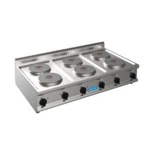 Piano cottura da banco elettrico con 6 piastre PFBP7PC6P