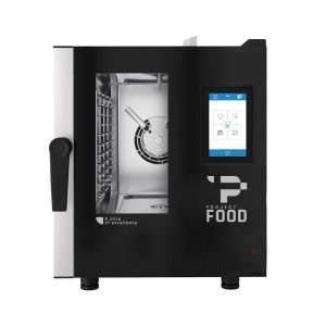 Forno professionale elettrico compatto combinato convezione vapore per 6 teglie GN 1/1 - comandi touch