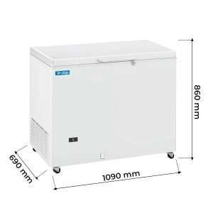 Congelatore a pozzetto con porta cieca temp da +2°C a +8°C - capacità 278 lt