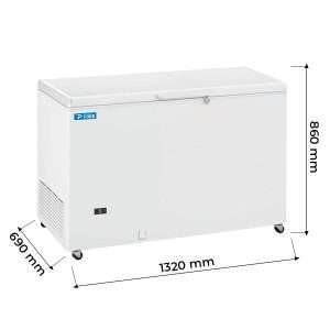 Congelatore a pozzetto con porta cieca temp da +2°C a +8°C - capacità 352 lt