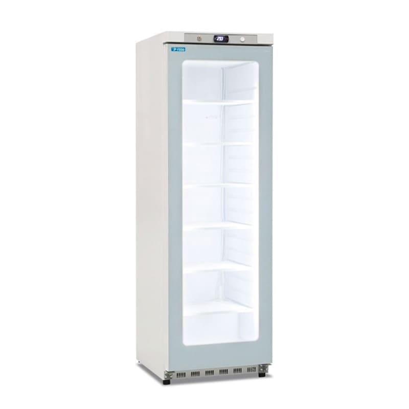 Vetrina espositiva bianca statica con anta vetro