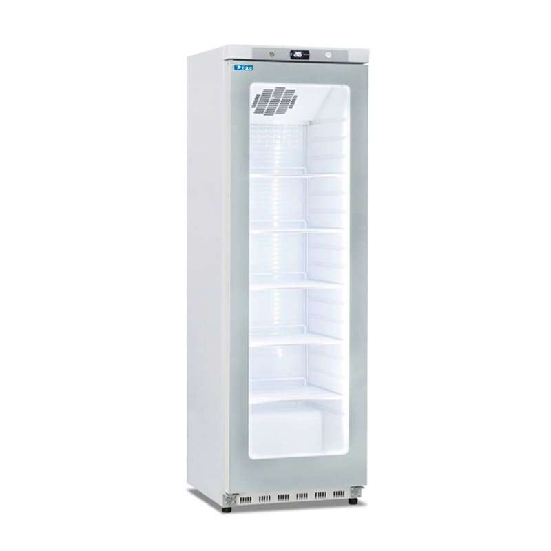 Vetrina espositiva bianca con agitatore