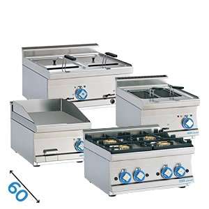 Cottura professionale da banco profondità 60 cm