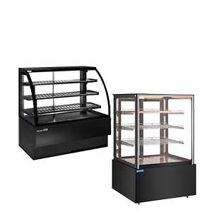 Vetrine espositive orizzontali riscaldate