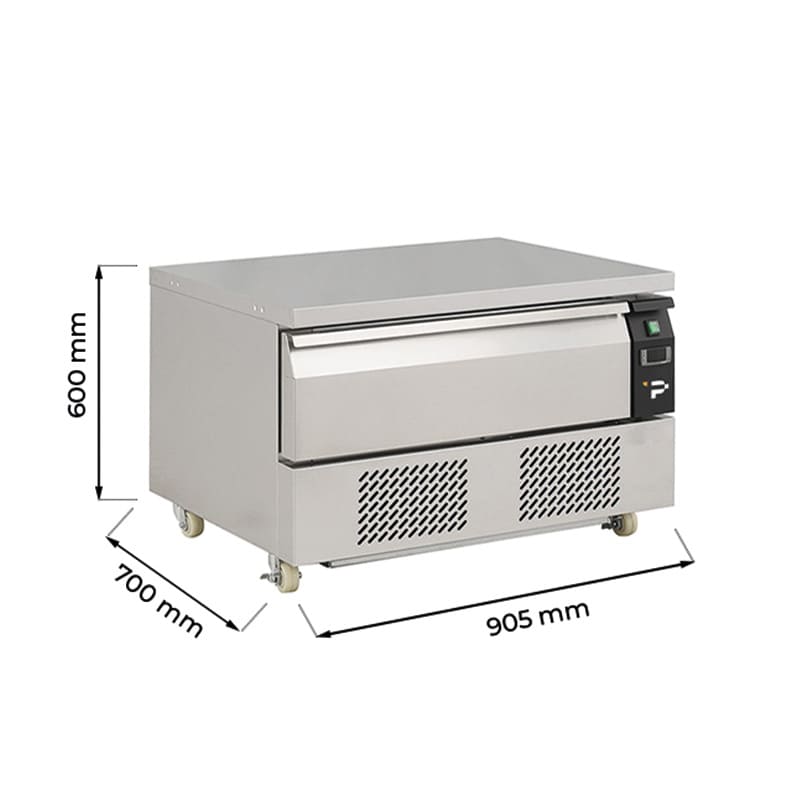 Cassettiera refrigerata a 1 cassetto per 2 vasche GN 1/1 temperatura da +4°C a -21°C – prof. 70 cm