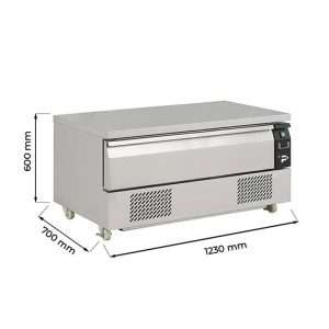 Cassettiera refrigerata a 1 cassetto per 3 vasche GN 1/1 temperatura da +4°C a -21°C – prof. 70 cm