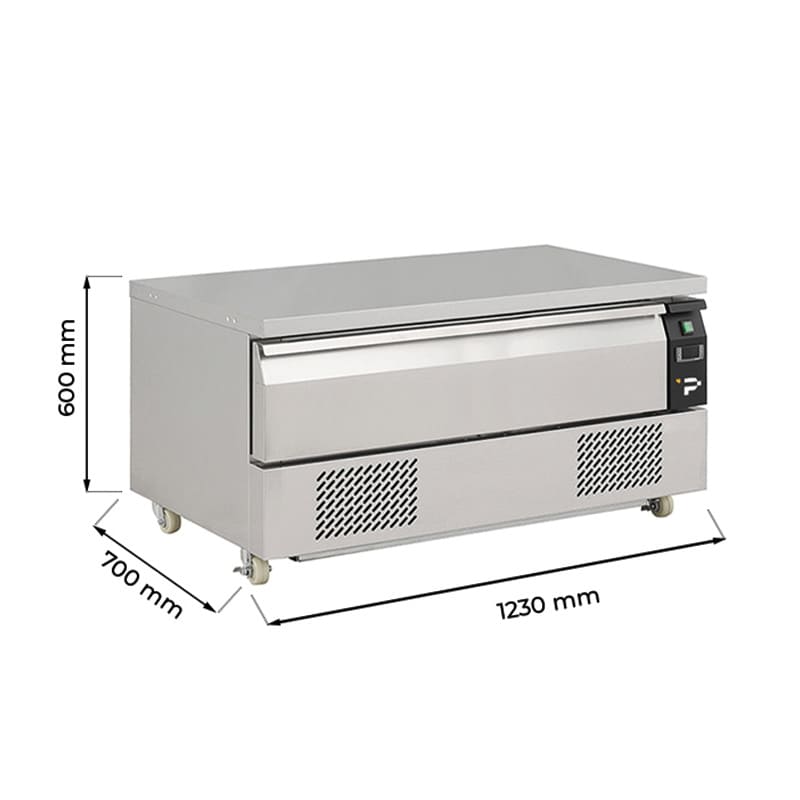 Cassettiera refrigerata a 1 cassetto per 3 vasche GN 1/1 temperatura da +4°C a -21°C – prof. 70 cm